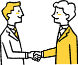握手する男性イラスト
